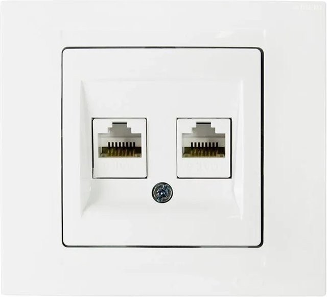 Günsan Moderna Datenbuchse 2fach CAT6 Weiß - Bild 1
