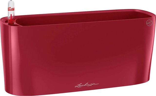 Lechuza Pflanzgefäß Delta 10 Tabletop in Scarlet Rot Hochglanz, B: 30 cm, H: 11 cm - Bild 1