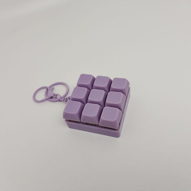 Yiran bag, Tastatur Schlüsselanhänger, Fidget Spielzeug, Lila - Bild 1