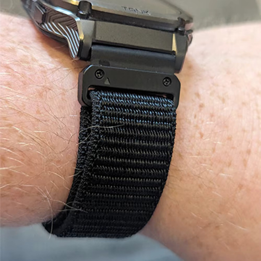 QuickFit Uhrenarmband, gewebtes Nylon, Schwarz, Unisex - Bild 4