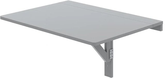 Costway Wandmontierter Klapptisch in Grau mit MDF-Platte und Metallgestell, B/T: 80 x 60 cm - Bild 1