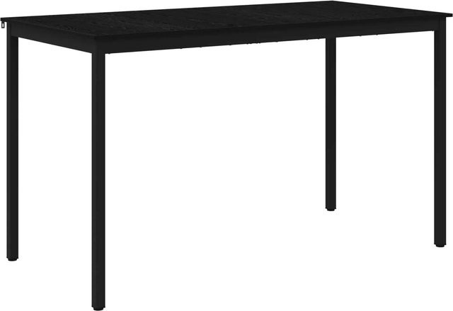 vidaXL Esstisch modern in Eiche und Schwarz aus Holzwerkstoff und Metall, B/T/H: 105 x 90 x 90 cm - Bild 1