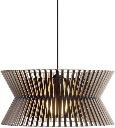 Secto Design Kontro 6000 Pendelleuchte aus Holz in Schwarz und Braun mit E27 Fassung - Bild 1