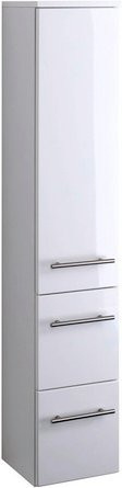 HELD MÖBEL Midischrank Parma in Weiss, Glänzend, B/H/T: 25 x 130 x 27 cm - Bild 1