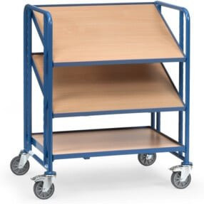 Fetra Eurokastenwagen 2391 Etagenwagen aus Stahl pulverbeschichtet in Blau mit 250kg Tragkraft - Bild 1