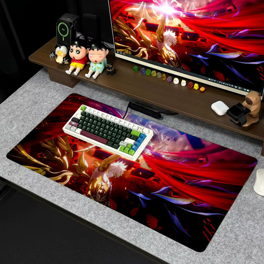 Honkai Star Rail Phainon XXL Mauspad mit HD Art Design, rutschfeste Schreibtischunterlage für Gamer, B/B: 90 x 40 cm, Schwarz/Mehrfarbig - Bild 3