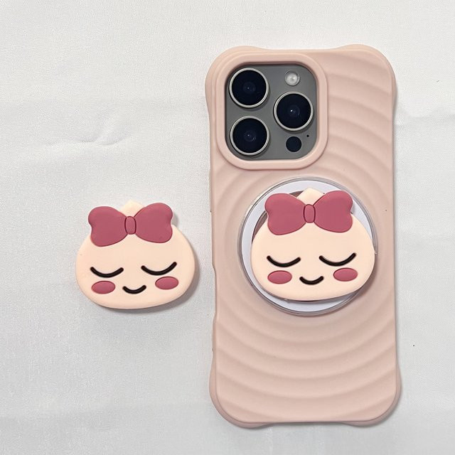 Miss Peach Griptok Handyhalterung im Tier-Design für iPhone 17 Pro Max und 16 Pro Max, Farbe: Pink - Bild 1