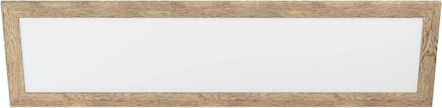 Eglo LED-Deckenleuchte Piglionasso in Weiß-Rustikal-Hellbraun mit Holz-Elementen, B/T/H: 124,5 x 34,5 x 34,5 cm - Bild 1