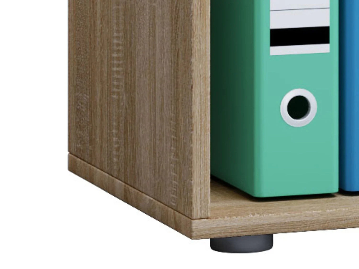 VCM Büroregal Lona Aktenregal aus Holz in Sonoma Eiche mit höhenverstellbaren Fachböden, B: 70 cm, T: 40 cm, H: 105 cm - Bild 2