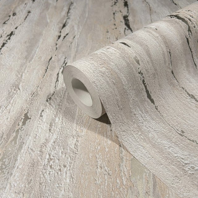 Marburg Vliestapete Marmor Schimmernd Putzoptik Modern Beige B: 0,53 m x L: 10,05 m - Bild 1
