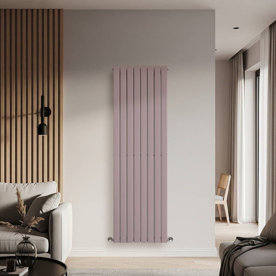 Einlagiger Design-Heizkörper Delta Vertikal in Lila (Dahlia Purple), Höhe: 178 cm, Breite: 56 cm - Bild 1