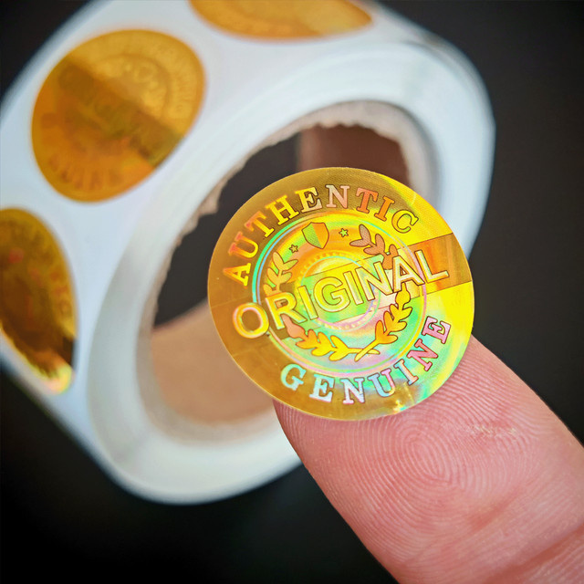 500 Stück Holographische Aufkleber Rund, Durchmesser: 2 cm, Multicolour, Laser-Sicherheits-Hologramm-Etiketten zur Manipulation-Sicherung - Bild 1