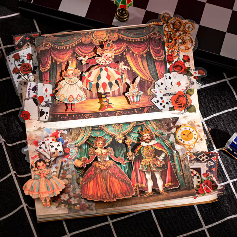 YCDBTH Zirkus Karton-Aufkleber Set mit 15 Blatt Motiv-Aufklebern in Multicolour für Karneval und Party-Dioramen - Bild 2