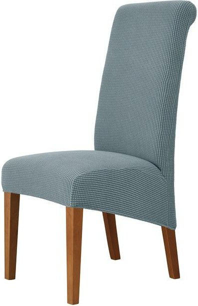 Einfarbiger Stuhlbezug für Esszimmerstühle in Weiß, elastischer Stretch-Stoff für hohe Rückenlehnen, XL-Größe - Bild 1