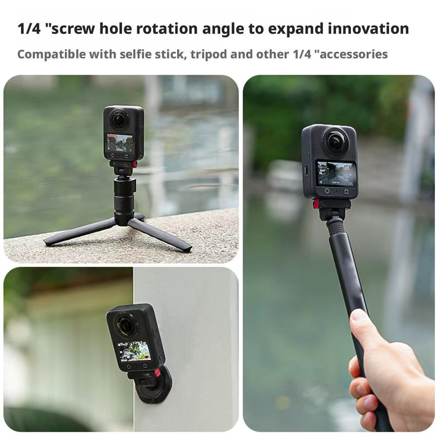 DJI Osmo 360 Magnetische Schnellverschluss-Halterung mit verstellbarem Rotationsadapter in Schwarz - Bild 5