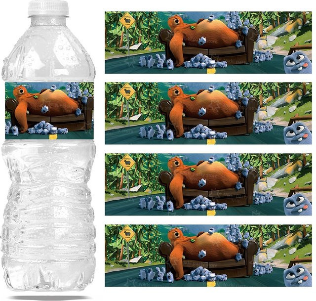 Grizzy und die Lemminge Aufkleber für Wasserflaschen, Spielzeug - Bild 1