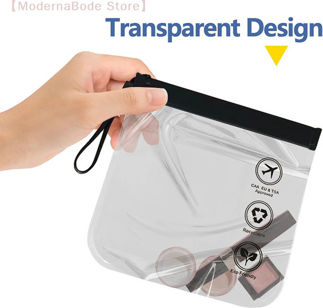 Hoeaden Transparente Kulturbeutel für die Reise, wasserdichte Make-up Tasche in Grau, B/T/H: 20 x 20 x 20 cm - Bild 1