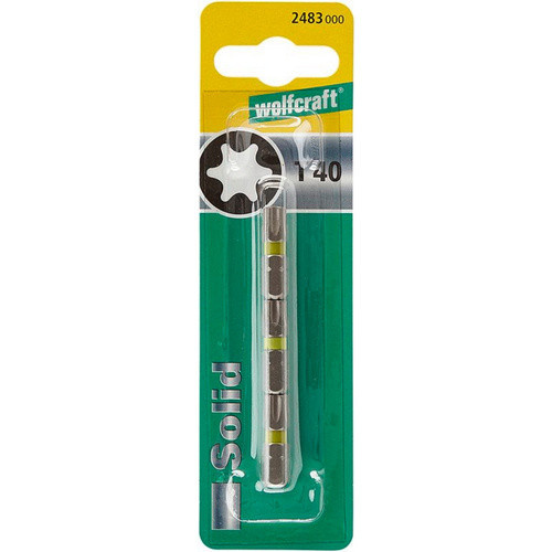 Wolfcraft Schraubendreher-Bit T40 mit 1/4-Zoll-Sechskant, 2 Stück, grau - Bild 2