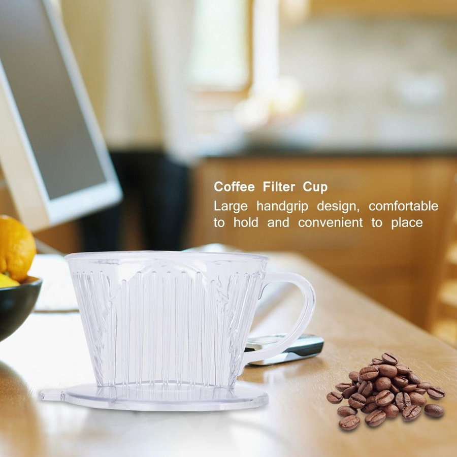 DIYelecs Wiederverwendbarer Kaffeefilterbecher in Kegelform, Transparent, Größe S - Bild 2