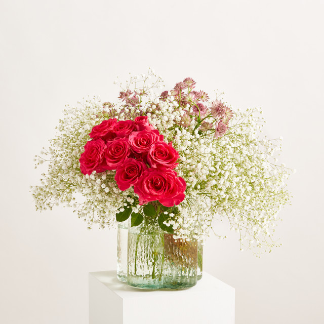 Blume2000 Light & Lovely Mix Strauß Rose Gypsophila Pink - Bild 1