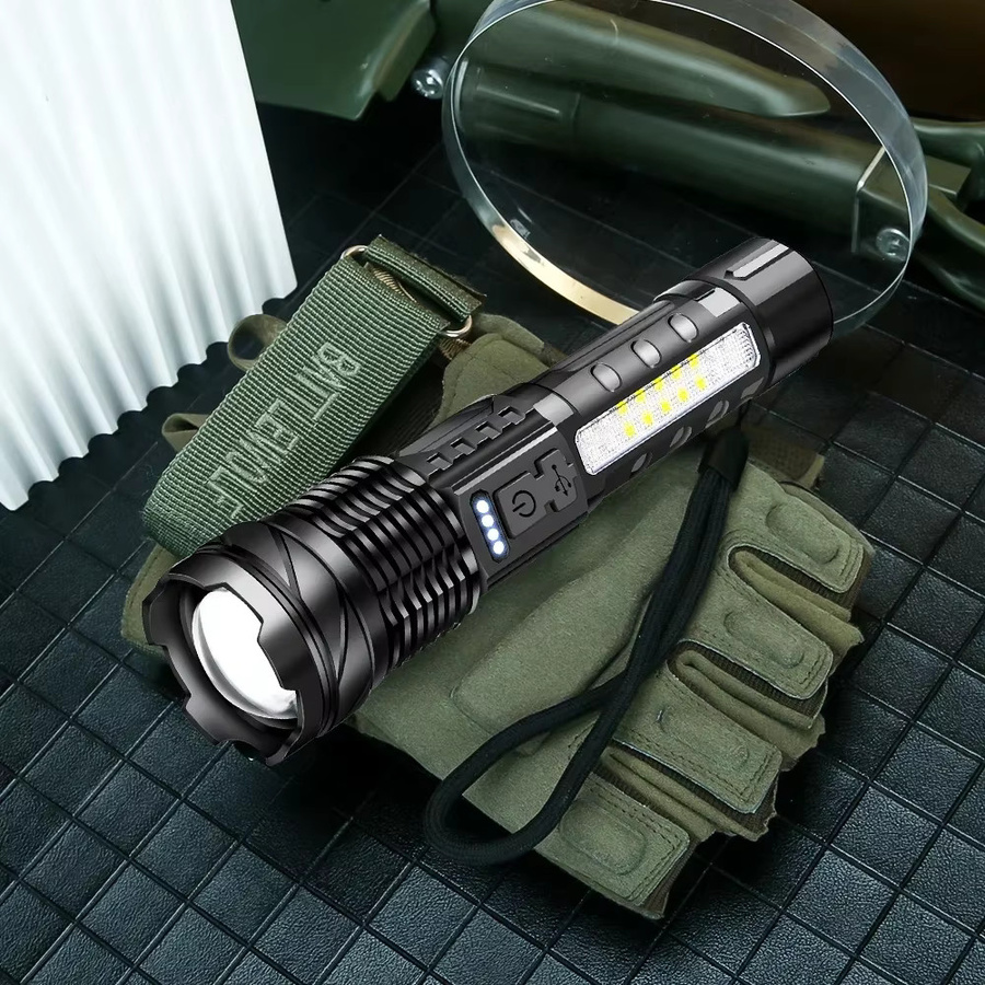 ESMARTER P50 COB Taschenlampe mit 30W LED, wiederaufladbar, Schwarz - Bild 6