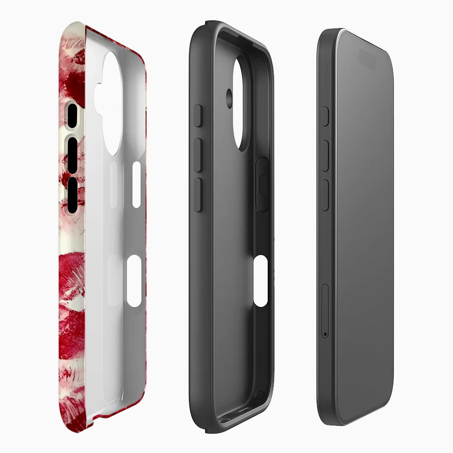 Kiss Imprints Handyhülle für iPhone 17 16 15 14 13 12 11 Pro Max Plus mit doppelschichtiger Rückseite - Bild 2