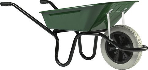 Haemmerlin Schubkarre Aktiv Premium 100l in Grün mit PU-Rad und Stahlrahmen, B/T/H: 68 x 61 x 142 cm - Bild 2