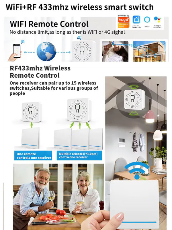Tuya WiFi Smart Switch 16A Wand-Fernbedienungsschalter mit Smart Life App und Alexa Sprachsteuerung für deine Hausautomation - Bild 7