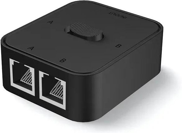 Meiteai Gigabit Netzwerk Switch Ethernet Adapter mit 2 Ports, 1000Mbps, RJ45 LAN Splitter, Schwarz - Bild 1