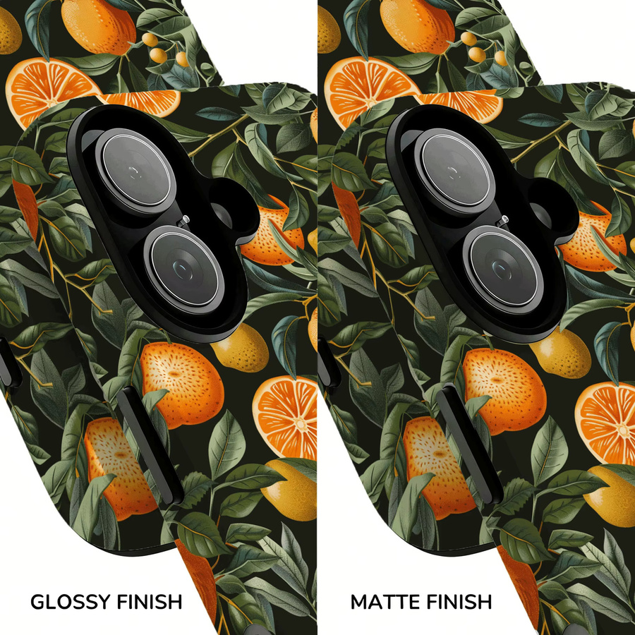 Magnetische iPhone Hülle mit Vintage Botanischem Zitrus-Motiv in Multicolour für Apple iPhone 17 16 15 14 Pro Max Plus 13 12 mit Doppelschichtiger Abdeckung - Bild 4