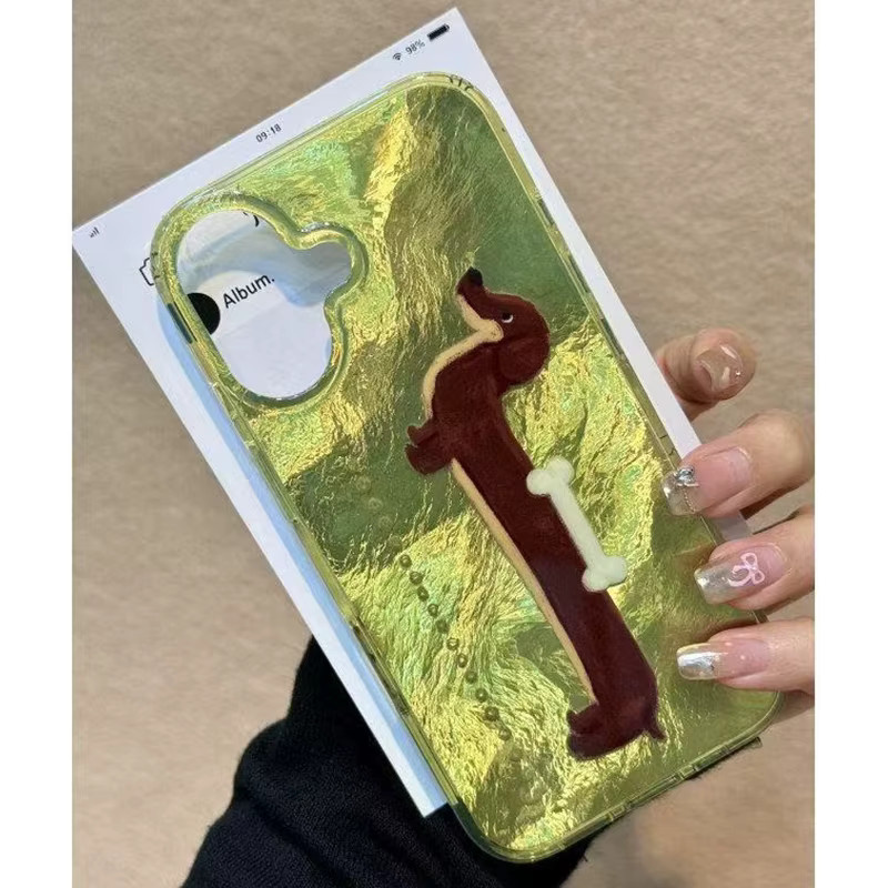 Silikon Handyhülle mit süßem Dackel Vortex Muster für dein iPhone (kompatibel mit iPhone 17 bis iPhone 7/8) - Bild 2