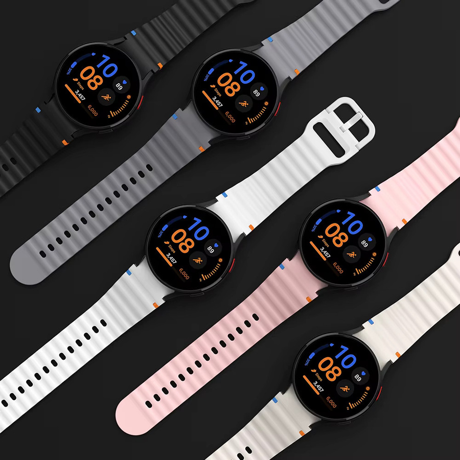 Mptionx Uhrenarmband Silikon, Weiß, Unisex - Bild 2