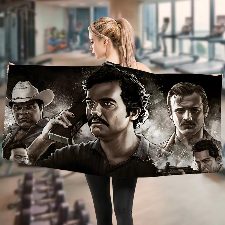 Narcos Pablo Escobar Mikrofaser Strandtuch, schnelltrocknendes Handtuch aus Polyester und Baumwolle für Pool und Reise - Bild 5