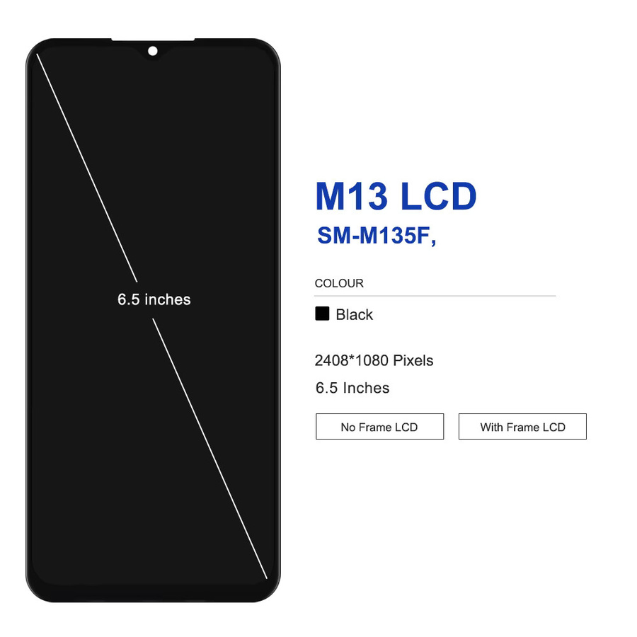 Samsung M13 LCD Display mit 6.6 Zoll Touchscreen Digitizer Montage in Schwarz für SM-M135F - Bild 3