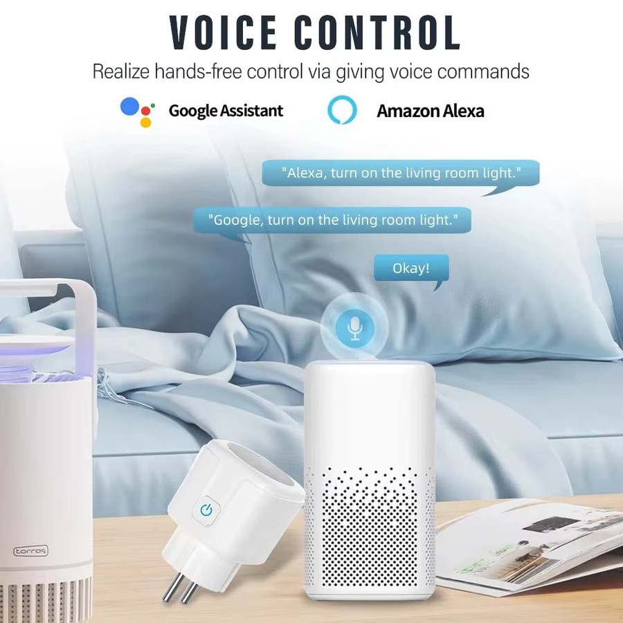 Intelligente Steckdose mit Stromüberwachung für Tuya Smart Life und App-Sprachsteuerung, wählbare Version als Zigbee 3.0 oder WLAN-Adapter, EU-Stecker, in Weiß oder Beige - Bild 2