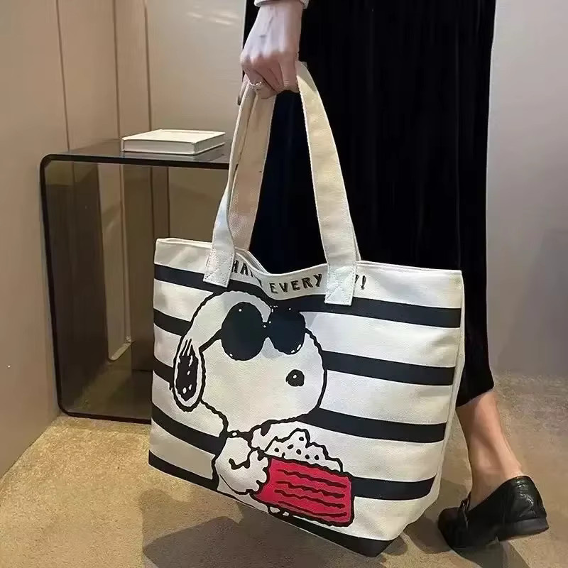 Bandai Snoopy Student Cartoon-Einkaufstasche, Canvas-Tasche - Bild 3