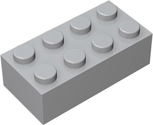 Los 3001 2x4 Noppen Steine, licht grau, 10-teiliges Set, ab 14 Jahren - Bild 1