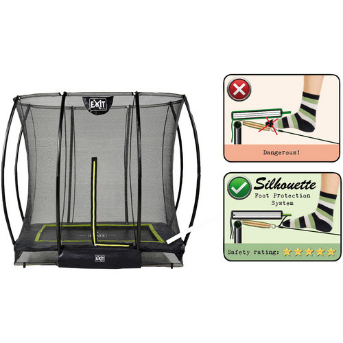 EXIT Silhouette Ground + Sicherheitsnetz für Bodentrampolin, Schwarz, B/T: 214 x 153 cm - Bild 2