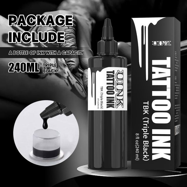 DQFART Tattoo-Tinte Triple Black/Weiß, 240 ml - Bild 1