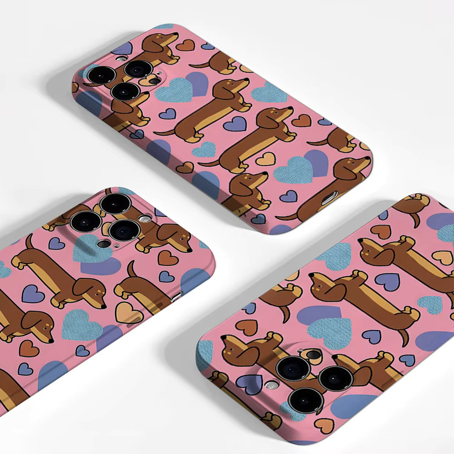 Aurea Case Matte Bumper MagSafe Hülle für iPhone mit Rosa Dackel Herz-Print - Bild 3