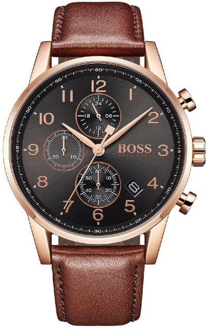 Hugo Boss Chronograph, Quarz, Edelstahl, Roségold, 44 mm, Herren - Bild 1