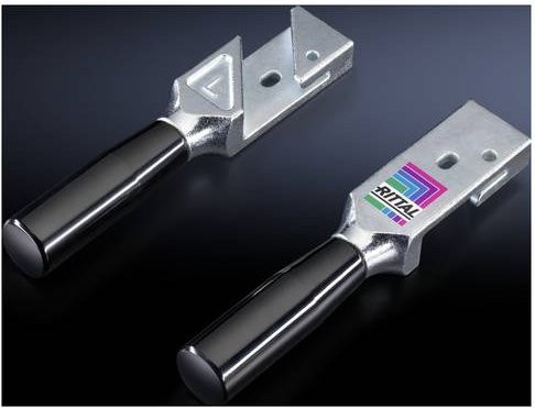 Rittal Transportgriff SM 2415.500 Set aus 2 Stück in Silber aus Stahl und Kunststoff - Bild 1
