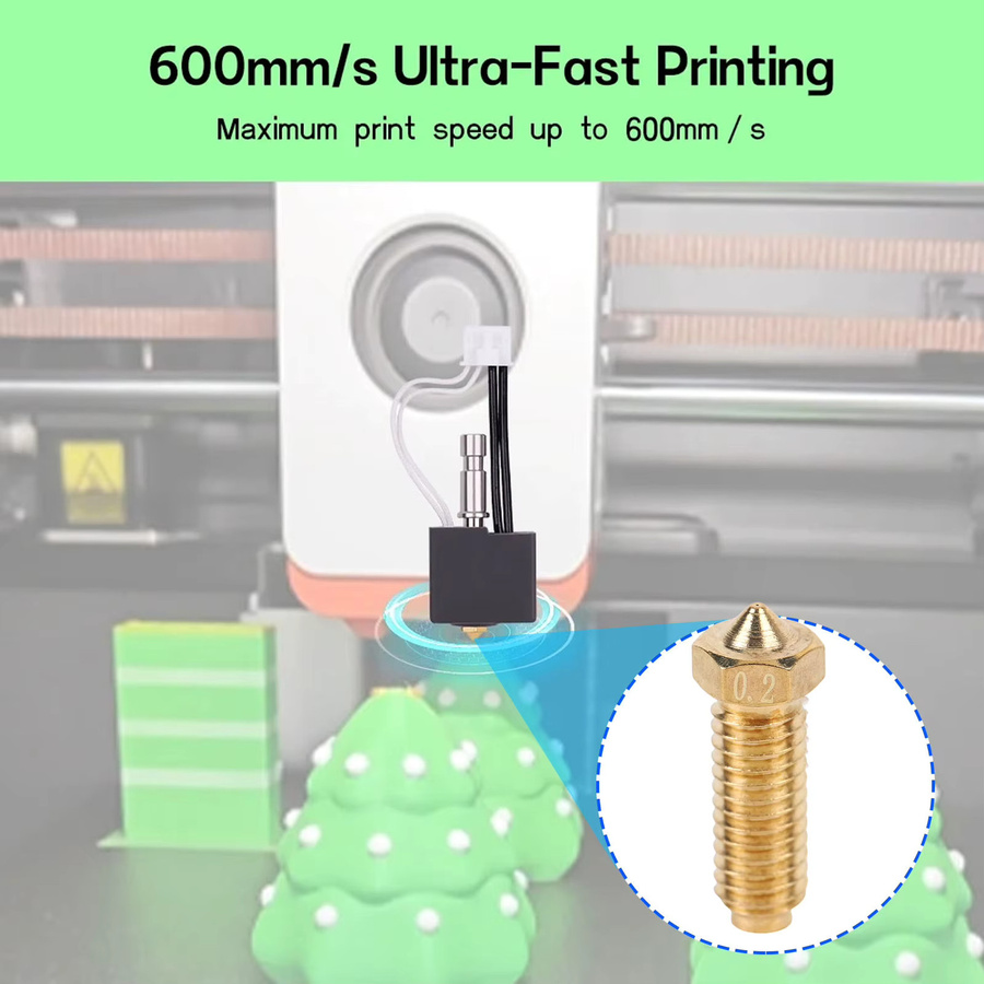 Aramox Extruder Hotend Düsen-Kit für FDM 3D-Drucker mit präzisen Messingdüsen in Gold - Bild 3