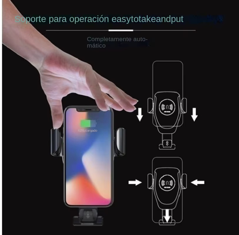VORTNGLE Auto-Handyhalterung für Lüftungsschlitze in Schwarz, Smartphone-GPS-Halterung für iPhone, Xiaomi, Samsung und Huawei - Bild 3