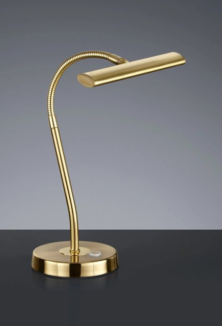 Trio LED-Touch-Tischleuchte Curtis in Messing matt, dimmbar und verstellbar - Bild 1