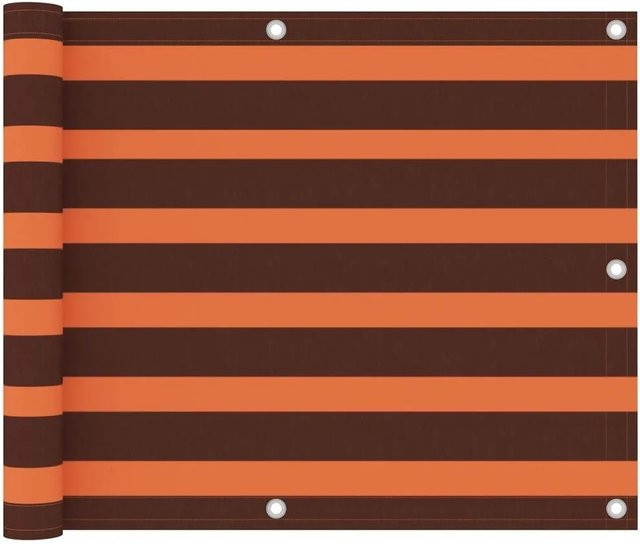 vidaXL Balkon-Sichtschutz aus Oxford-Gewebe mit PU-Beschichtung, Orange-braun, Breite: 75 cm, Länge: 600 cm - Bild 1