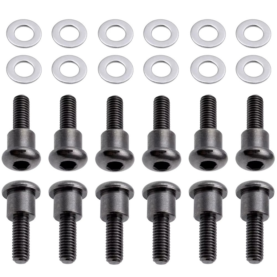 HobbyPark RC Schulterbolzen 3x12mm mit Unterlegscheiben, Zubehör, Metall, Schwarz, 12er-Set - Bild 2