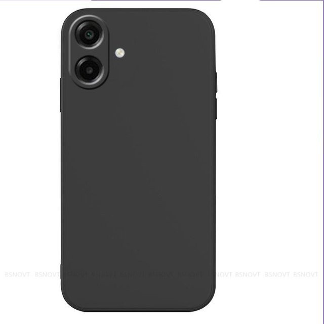 Samsung Galaxy A07 Handyhülle aus weichem Flüssigsilikon und TPU in Schwarz - Bild 1