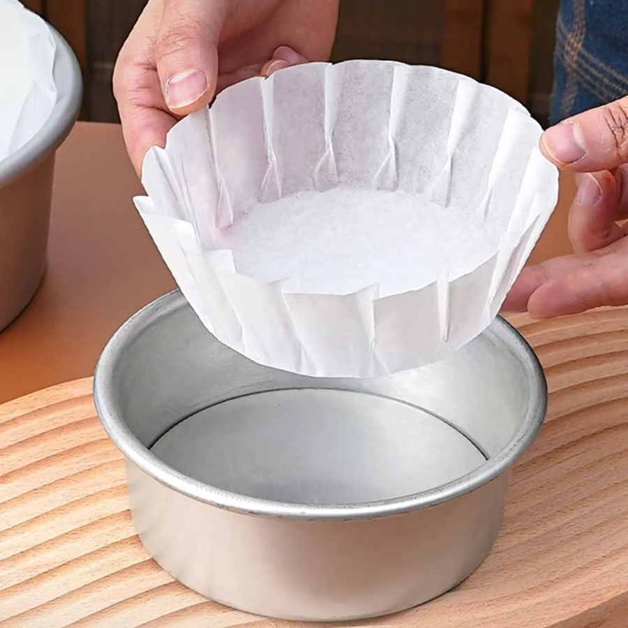 50 Stück Ölbeständige Backpapiere für Kuchen und Cupcakes, Einweg Backpapier in Weiß - Bild 4