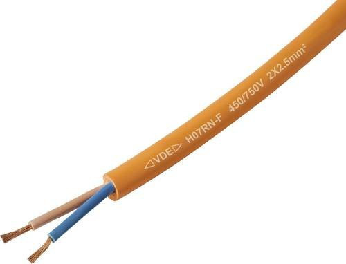 TRU COMPONENTS Gummischlauchleitung H07RN-F 2 x 2,5mm² Orange Meterware - Bild 1